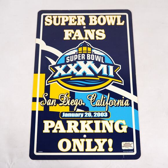 San Diego Chargers Super Bowl XXXVII Fans Only Parking Sign NFL Sports Print - Picture 1 of 4